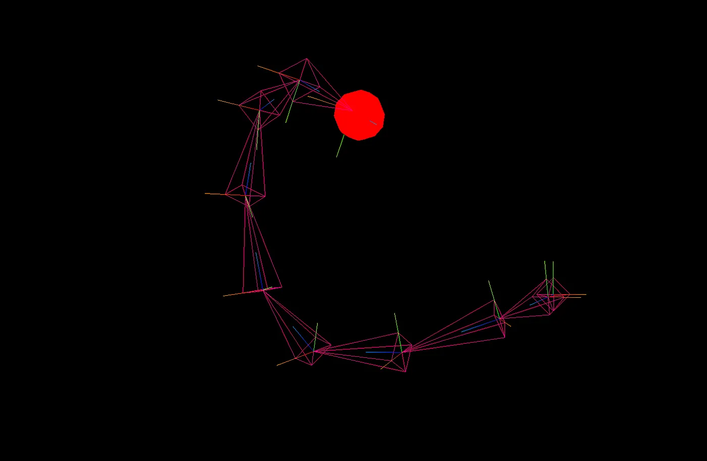 Inverse kinematics example from three.ik